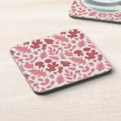 紅葉とどんぐりのパターン コースター (左側)