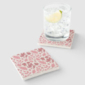 紅葉とどんぐりのパターン ストーンコースター (横)