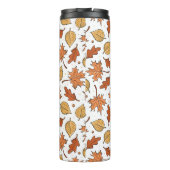 紅葉とどんぐりのパターン タンブラー (裏面)