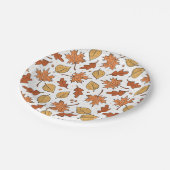 紅葉とどんぐりのパターン ペーパープレート (アングル)