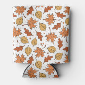 紅葉とどんぐりのパターン 缶クーラー (正面)