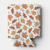 紅葉とどんぐりのパターン 缶クーラー (裏面)