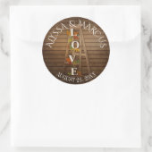 紅葉とはしご素朴結婚の ラウンドシール (バッグ)