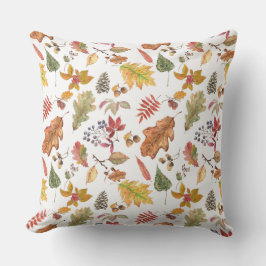 紅葉とアコーンとワイルドベリーのシームレス アウトドアクッション