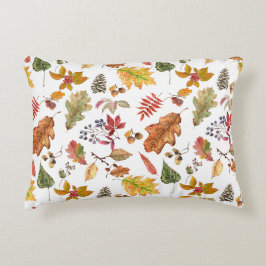 紅葉とアコーンとワイルドベリーのシームレス アクセントクッション