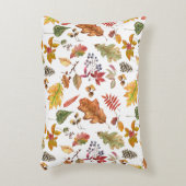 紅葉とアコーンとワイルドベリーのシームレス アクセントクッション (正面(垂直))