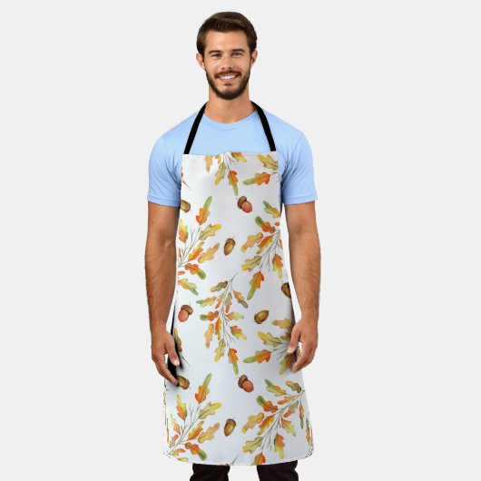 紅葉とアコーン エプロン (着用した状態)