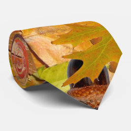 紅葉とアコーン ネクタイ