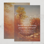 紅葉とイルミネーションの結婚前お披露目パーティー 招待状 (正面/裏面)