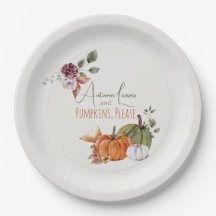 紅葉とカボチャお水の色