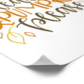 紅葉とカボチャお願いタイポグラフィ ポスター (角)