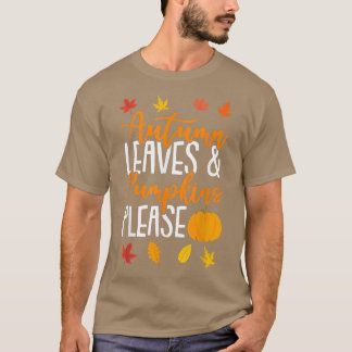 紅葉とカボチャお願い秋恋人59 Tシャツ