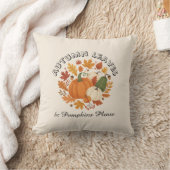 紅葉とカボチャお願い – ファームハウス秋 クッション (ブランケット)