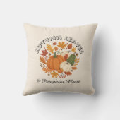 紅葉とカボチャお願い – ファームハウス秋 クッション (裏面)