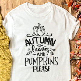 紅葉とカボチャが好きです Tシャツ