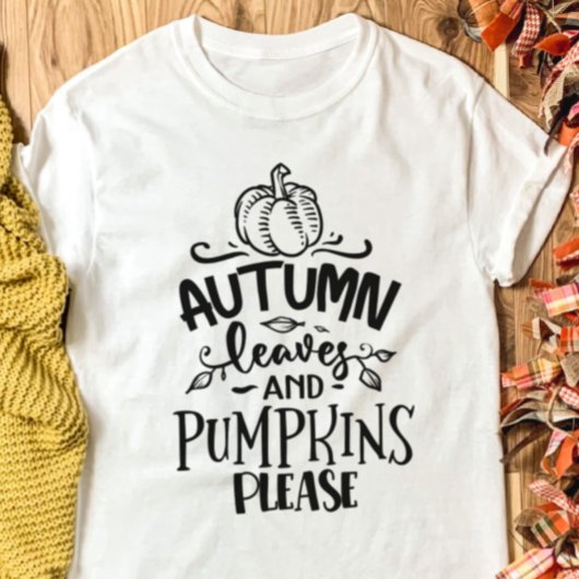 紅葉とカボチャが好きです Tシャツ