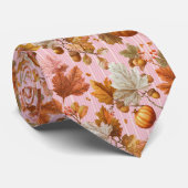 紅葉とカボチャのシームレスなパターン ネクタイ (ロール)