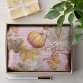 紅葉とカボチャのシームレスなパターン 薄葉紙 (ギフト)