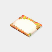 紅葉とカボチャのスクロール ポストイット (アングル)