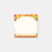 紅葉とカボチャのスクロール