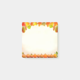 紅葉とカボチャのスクロール ポストイット