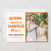 紅葉とカボチャの写真 シーズンカード (正面)