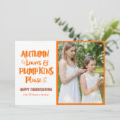 紅葉とカボチャの写真 シーズンカード (スタンド正面)