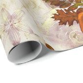 紅葉とカボチャの秋パターン   ラッピングペーパー (ロールコーナー)