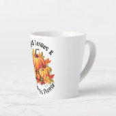 紅葉とカボチャをお願い カフェラテマグ (右アングル)