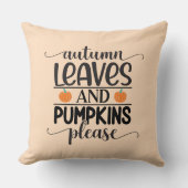 紅葉とカボチャをお願い クッション (正面)