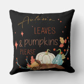 紅葉とカボチャをお願い クッション (裏面)