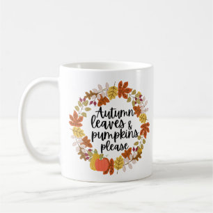 紅葉とカボチャをお願い コーヒーマグカップ