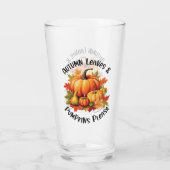 紅葉とカボチャをお願い タンブラーグラス (裏面)