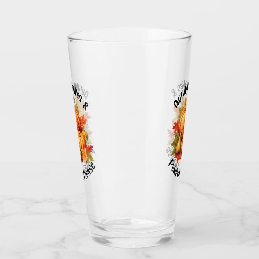 紅葉とカボチャをお願い タンブラーグラス (左)