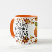 紅葉とカボチャをお願い マグカップ (正面左)