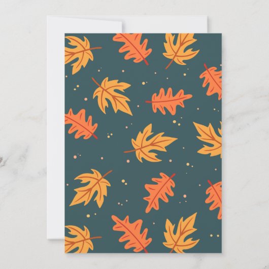 紅葉とカボチャをお願い 招待状 (裏面)