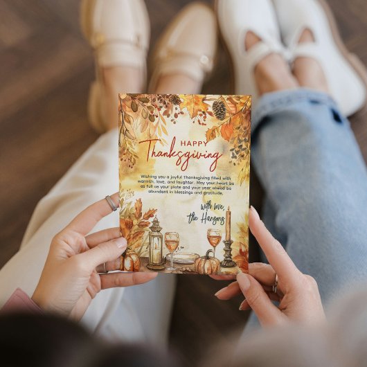 紅葉とカボチャ感謝祭 シーズンカード