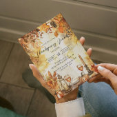 紅葉とカボチャ感謝祭 招待状