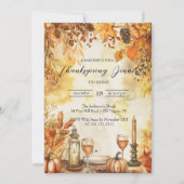 紅葉とカボチャ感謝祭 招待状 (正面)