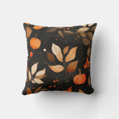 紅葉とカボチャ装飾枕 クッション (裏面)