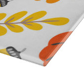 紅葉とカボチャ カッティングボード (角)