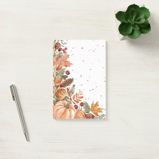 紅葉とカボチャ ポストイット (オフィス)