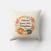 紅葉とカボチャ – 素朴秋ファームハウス クッション (裏面)