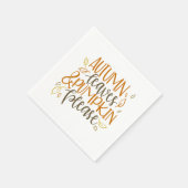 紅葉とカボチャPlease Napkin スタンダードカクテルナプキン (角)