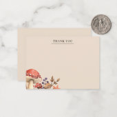 紅葉とキノコありがとう ノートカード (正面/裏面インサイチュ)