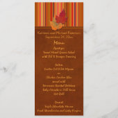 紅葉とストライプメニュ結婚ーカード メニュー (裏面)