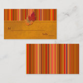 紅葉とストライプ座席表 プレイスカード (正面/裏面)