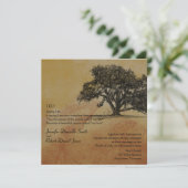 紅葉とツリーのイルミネーションのウェディング 招待状 (スタンド正面)