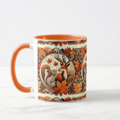 紅葉とディアコーヒーマグ マグカップ (左)