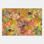 紅葉とドングリ ラッピングペーパーシート (正面)